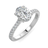 Hidden Halo Oval-Cut Engagement Ring